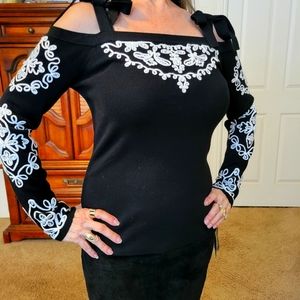 INC cold shoulder sweater